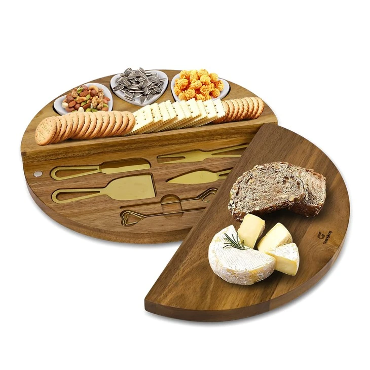Acacia Wood Charcuterie Board Set (2)